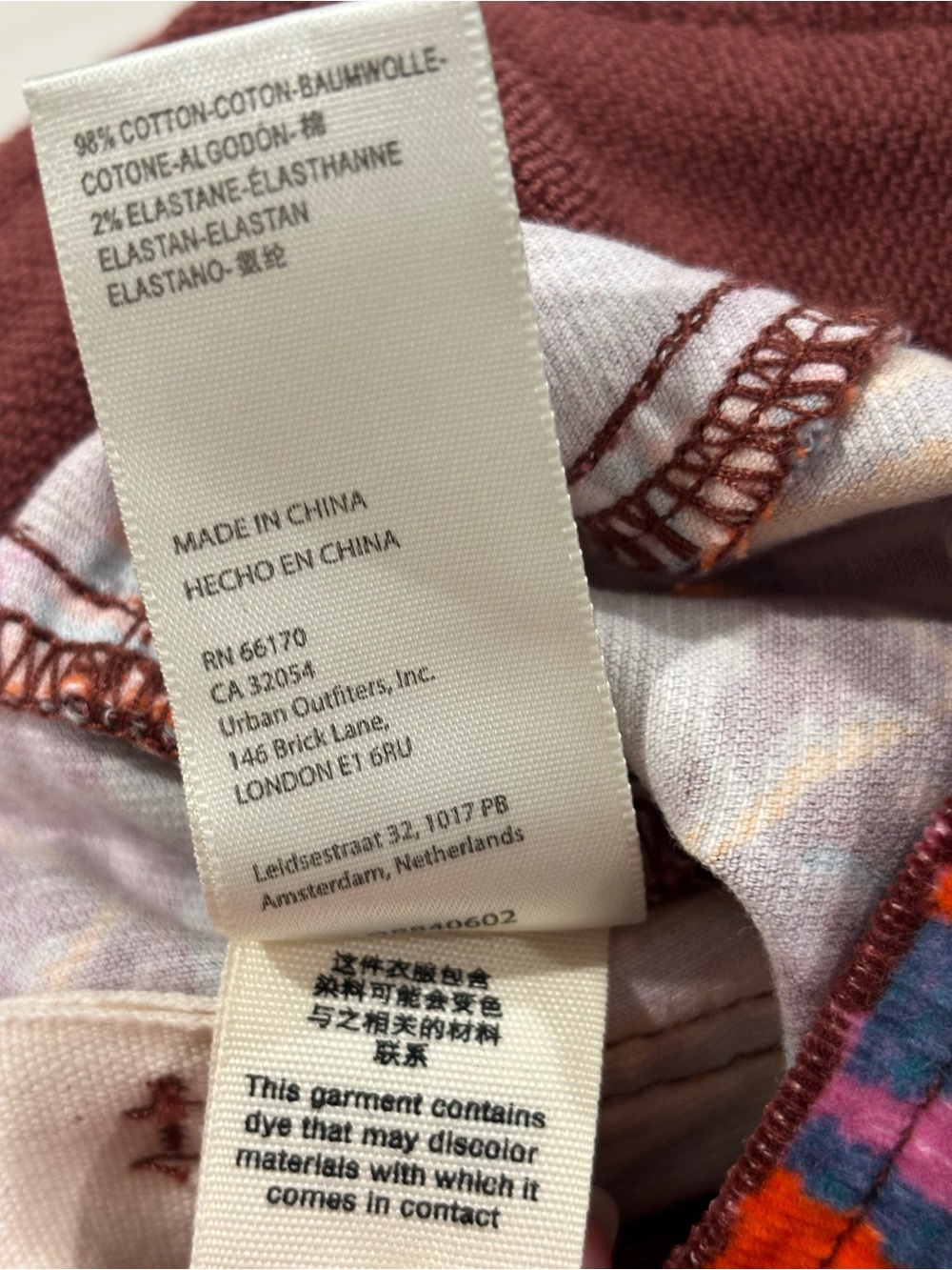 We The Free Printed Corduroy Pull-On Flare Pants Women’s US 29 - Picture 9 of 13